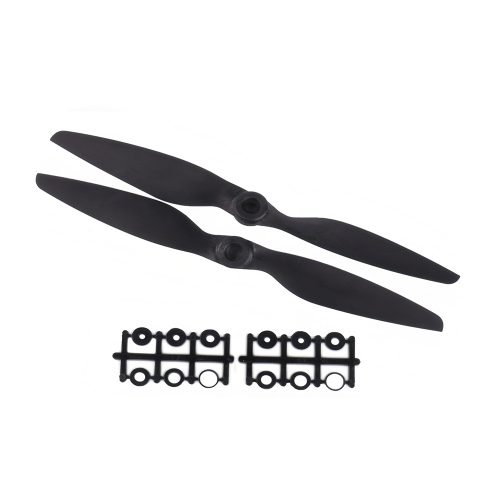 GEMFAN 8-inch MR 8045 Dual-Blade Propeller, Carbon Nylon, Black 1-Pairs Set(1CW+1CCW)