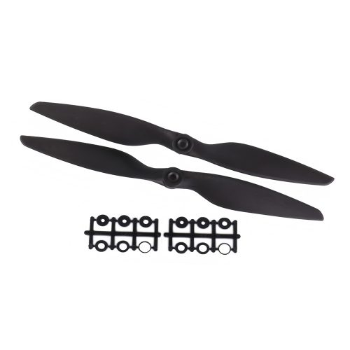 GEMFAN 9-inch MR 9045 Dual-Blade Propeller, Carbon Nylon, Black 1-Pairs Set(1CW+1CCW)