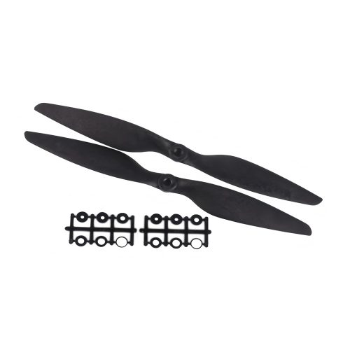 GEMFAN 10-inch MR 1045 Dual-Blade Propeller, Carbon Nylon, Black 1-Pairs Set(1CW+1CCW)