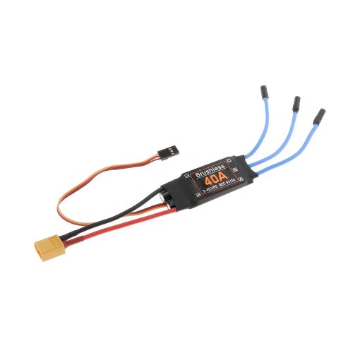 40A 2-4S Brushless ESC Speed Controller with 5V/3A UBEC with XT60 & 3.5mm Plug for RC Fixed-Wing Aircraft Helicopter