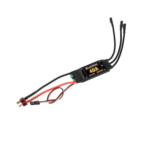 40A 2-4S Brushless ESC Speed Controller with 5V/3A UBEC with T-Style & 3.5mm Plug for RC Fixed-Wing Aircraft Helicopter