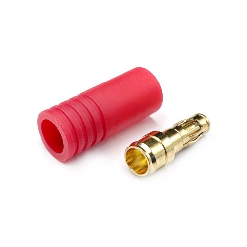 3.5mm Banana Plug Connector, Male, Red Case