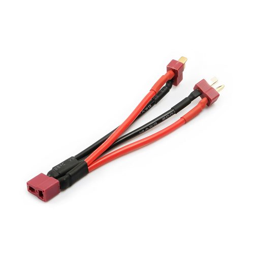 100MM 14AWG T-Plug Female to 2pcs T-Plug Male Connector Adapter Cable