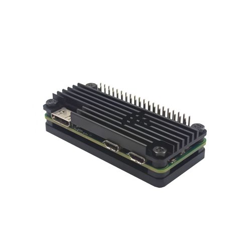 Black Aluminum Alloy Case Type B for Raspberry Pi Zero Series