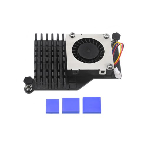 Black Aluminum Alloy Active Cooler for Raspberry Pi 5