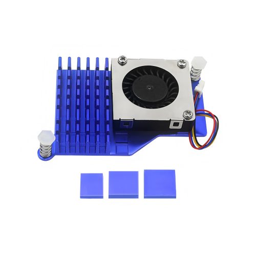 Blue Aluminum Alloy Active Cooler for Raspberry Pi 5