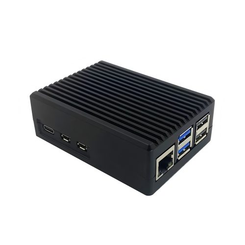 Black Aluminum Alloy Case for Raspberry Pi 5