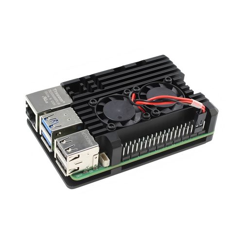 Metal Aluminum Case with Dual Fans for Raspberry Pi 5