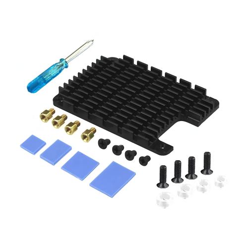 Black Aluminum Heatsink Kit for Raspberry Pi CM4/CM5, 55mm*40mm*5mm
