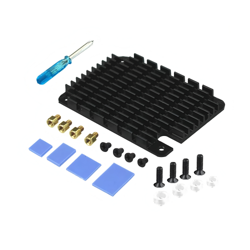 Black Aluminum Heatsink Kit for Raspberry Pi CM4/CM5, 55mm*40mm*5mm