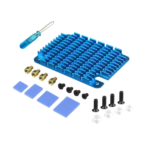 Sky Blue Aluminum Heatsink Kit for Raspberry Pi CM4/CM5, 55mm*40mm*5mm