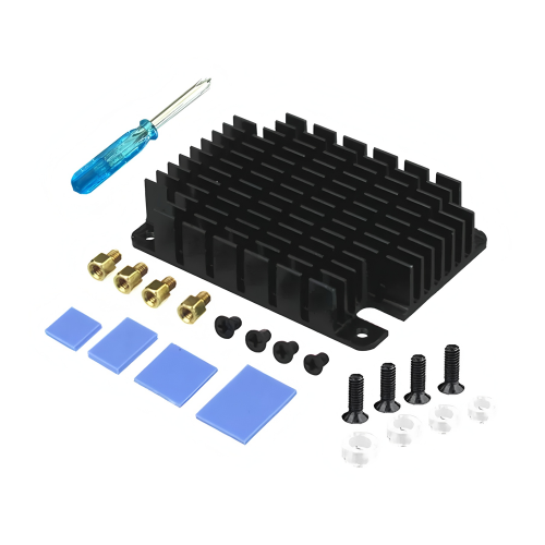Black Aluminum Heatsink Kit for Raspberry Pi CM4/CM5, 55mm*40mm*11mm