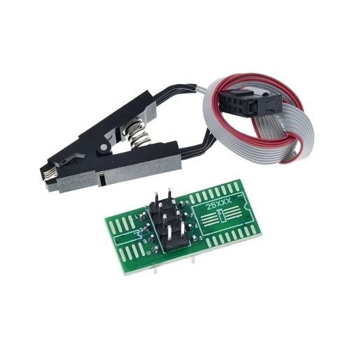 SPI BIOS FLASH Non-Dismantling Test Program Clip SOP8 24C 93C 25LF, With 1pc Adapter Board