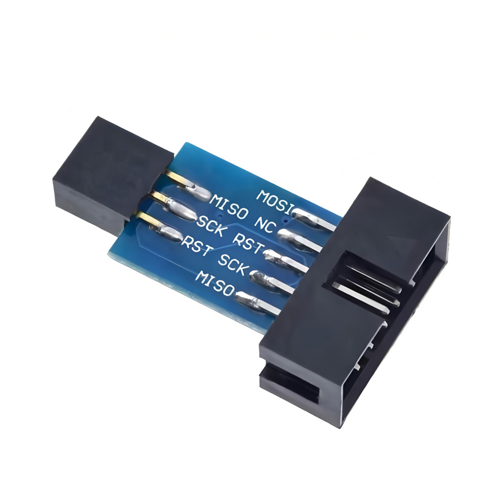 STK500 10Pin to 6Pin Adapter Board AVRISP USBASP, Blue Board
