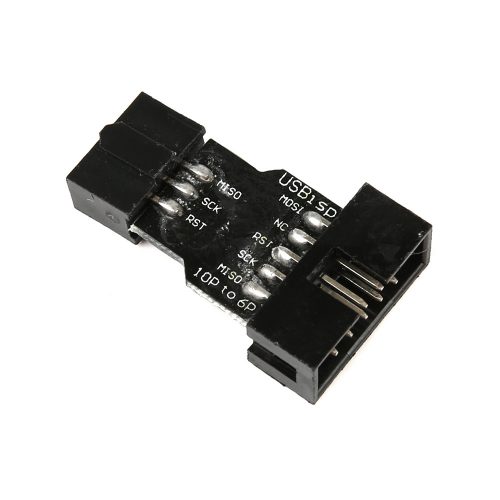 STK500 10Pin to 6Pin Adapter Board AVRISP USBASP, Black Board