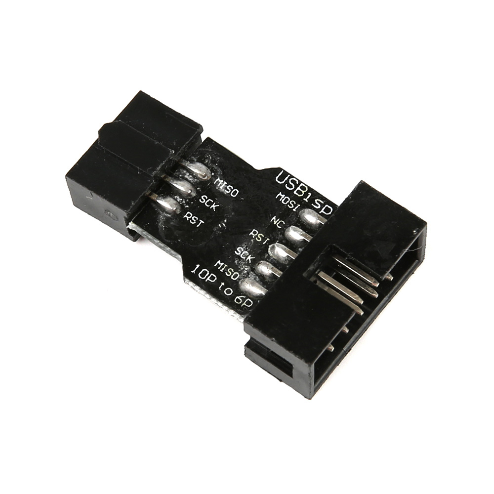 STK500 10Pin to 6Pin Adapter Board AVRISP USBASP, Black Board