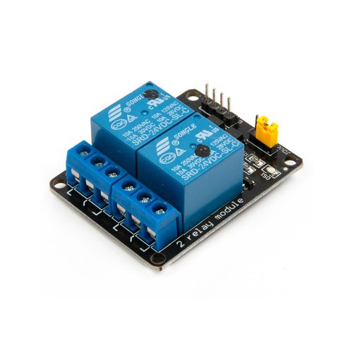 24V 10A 2 Channel Relay Module with Optocoupler Support Low-Level Trigger