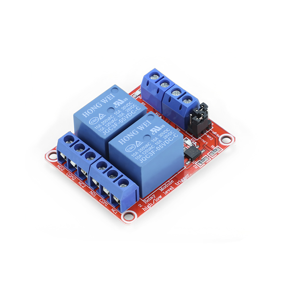 5V 10A 2 Channel Relay Module with Optocoupler Support High-Level or Low-Level Trigger