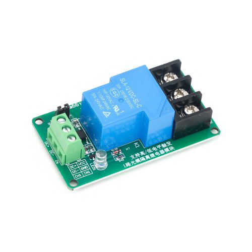 12V 30A 1 Channel Relay Module with Optocoupler, Support High-Level or Low-Level Trigger