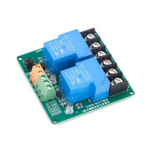 5V 30A 2 Channel Relay Module with Optocoupler, Support High-Level or Low-Level Trigger