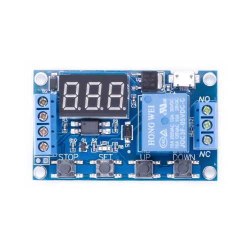 DC6-30V 150W Time Delay Relay Module with Micro USB Port, Support High-Level Trigger
