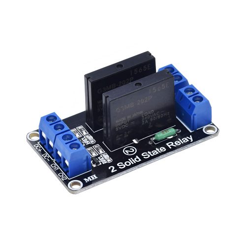 5V 2 Channel Solid State Relay Module, Support Low-Level Trigger