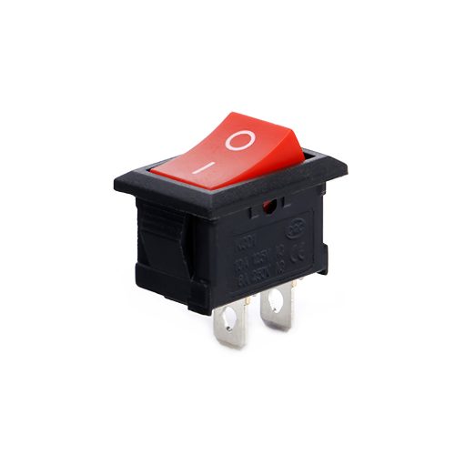 KCD1 On-Off Rocker Switch, Snap-in, 2 Pin, 250V/6A, 21x15mm, Red