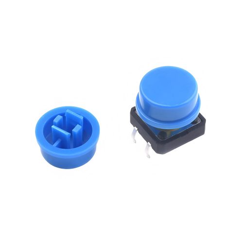 10pcs Tactile Switch Round Caps for 12x12x7.3MM Tactile Switch, A24, 12mm*12mm, Blue