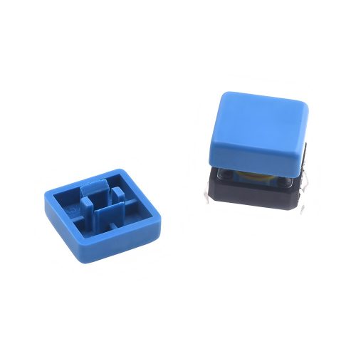 10pcs Tactile Switch Square Caps for 12x12x7.3MM Tactile Switch, A14, 12mm*12mm, Blue