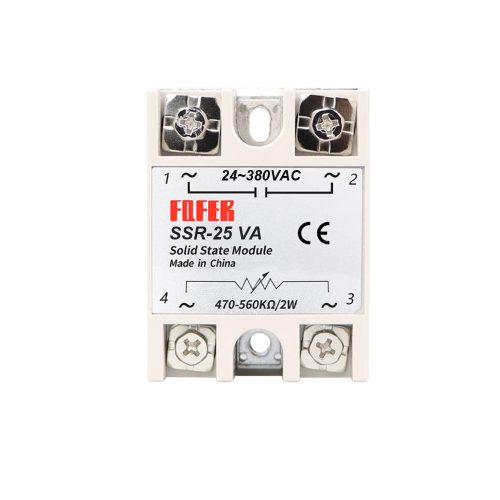 FQFER SSR-25VA 470-560KΩ 2W/24-380VAC Single-Phase Solid State Relay Module
