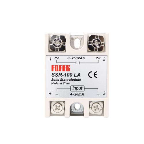 FQFER SSR-100LA 4-20mA/0-250VAC Single-Phase Solid State Relay Module
