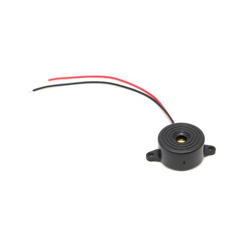SFM-20B Active Piezo Buzzer with 100mm Lead Cable, Continuous Sound, Black, 23MM*12MM, 3-24V