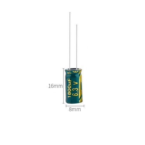 High-frequency Aluminum Electrolytic Capacitor, 6.3V 1800μF, 8mm*16mm