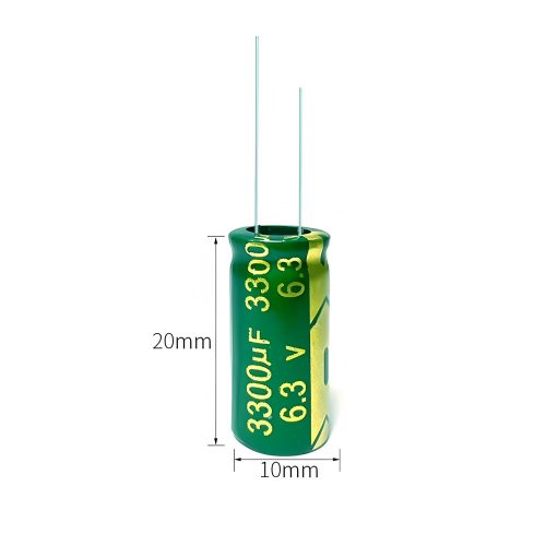 High-frequency Aluminum Electrolytic Capacitor, 6.3V 3300μF, 10mm*20mm