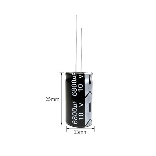 Aluminum Electrolytic Capacitor, 10V 6800μF, 13mm*25mm