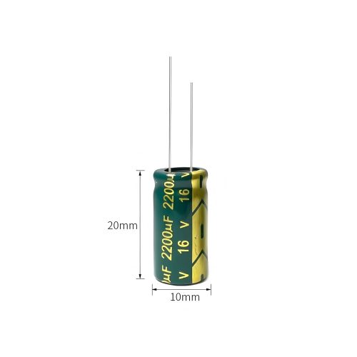 High-frequency Aluminum Electrolytic Capacitor, 16V 2200μF, 10mm*20mm