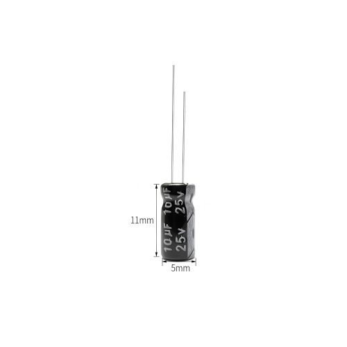 Aluminum Electrolytic Capacitor, 25V 10μF, 5mm*11mm