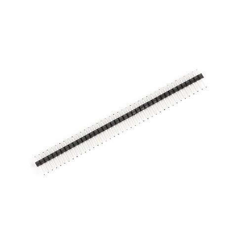Straight Through Hole Pin Header, 40 Contacts, 2.54 mm Pitch, 1 Row, Black