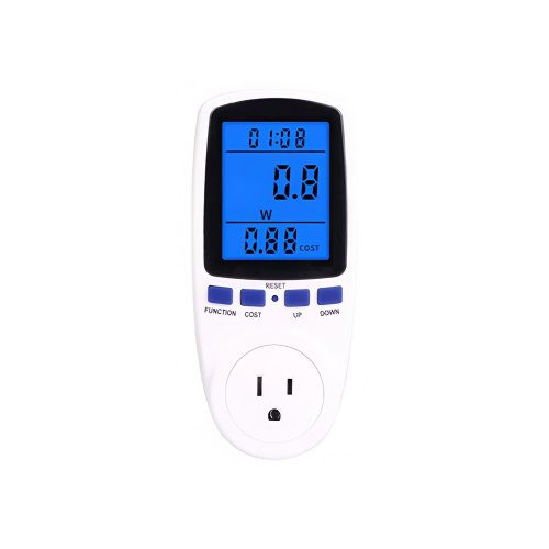 Digital LCD Energy Meter Power Meter Socket with Backlight, 120V/15A/1800W, US Plug