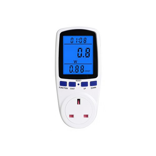 Digital LCD Energy Meter Power Meter Socket with Backlight, 230V/13A/2900W, UK Plug