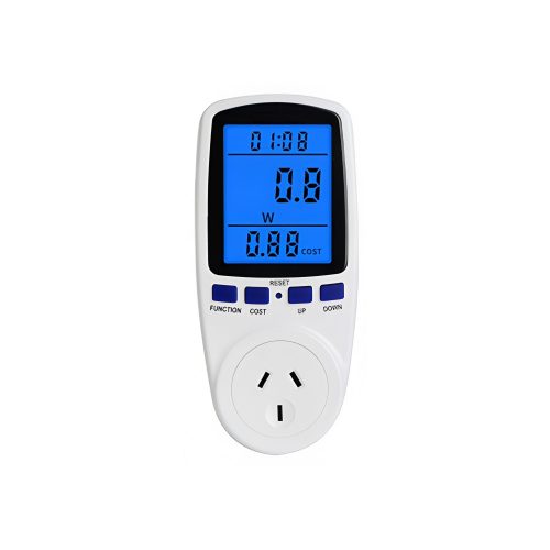 Digital LCD Energy Meter Power Meter Socket with Backlight, 240V/10A/2400W, AU Plug