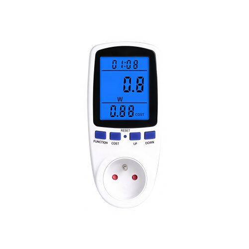 Digital LCD Energy Meter Power Meter Socket with Backlight, 230V/16A/3680W, FR Plug