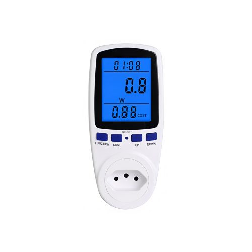 Digital LCD Energy Meter Power Meter Socket with Backlight, 230V/10A/2300W, BR Plug