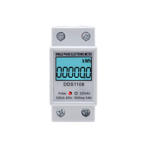 LCD Single Phase Electric Energy Meter With Backlight, 220V 50/60Hz, 60A