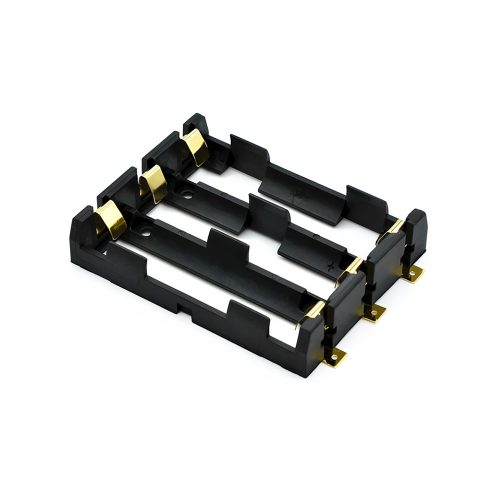 18650 Battery Holder Without Cover, SMT Mount, 3 Cells