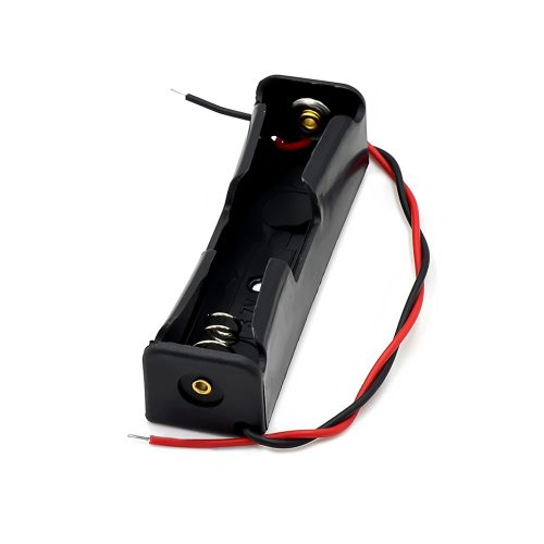 18650 Battery Holder With 150mm Lead Cable Without Cover, 1 Cell