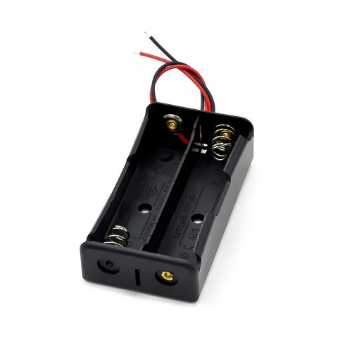 18650 Battery Holder With 150mm Lead Cable Without Cover, 2 Cells