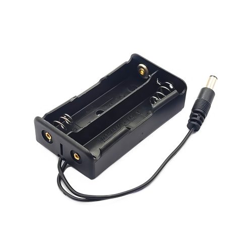 18650 Battery Holder With 150mm Lead Cable & DC Connector, Without Cover, 2 Cells