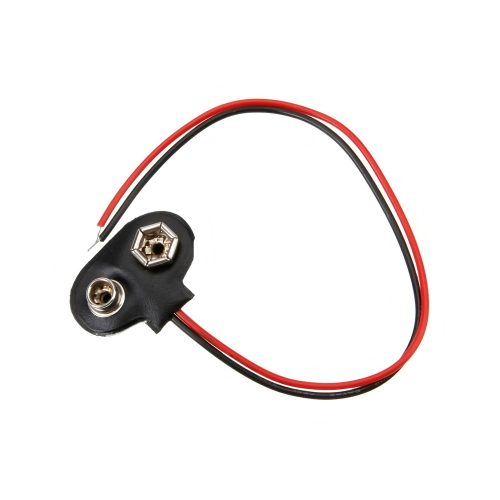 9V Battery Holder with 150mm Lead Cable, T Type
