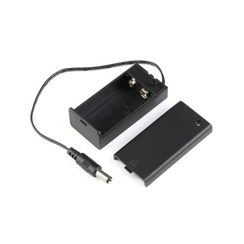 9V Battery Holder With 150mm Lead Cable & Connector, With Cover & Switch, 1 Cell